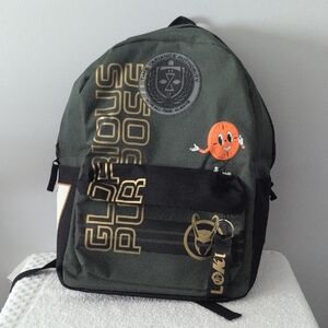 Hot Topic Green and Black Backpack